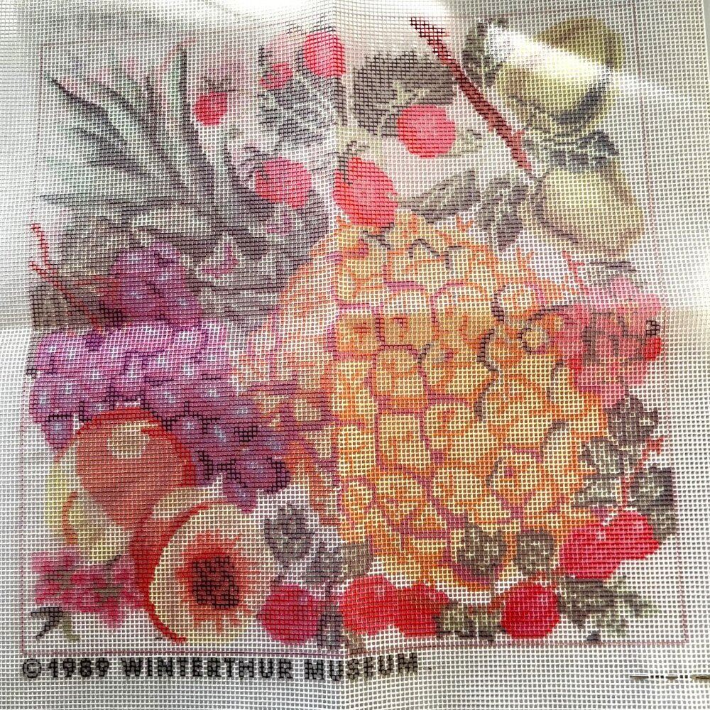 RARE! NEEDLEPOINT KIT *  Lucious FRUITS * Winthurthur